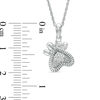 0.04 CT. T.W. Diamond  Dog Paw Print Pendant in Sterling Silver