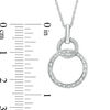 Thumbnail Image 1 of 0.04 CT. T.W. Diamond Interlocking Circles Pendant in Sterling Silver