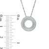 0.088 CT. T.W. Diamond Double Circle Pendant in Sterling Silver