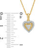 Thumbnail Image 1 of 0.147 CT. T.W. Diamond Heart Frame Pendant in 10K Gold