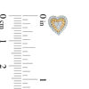 Thumbnail Image 2 of 0.146 CT. T.W. Diamond Heart Frame Stud Earrings in 10K Gold