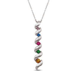 Mother's Journey Birthstone Cascading Pendant (5 Stones)