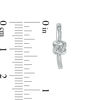 Thumbnail Image 2 of 0.145 CT. T.W. Diamond Love Knot Hoop Earrings in Sterling Silver