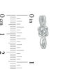 Thumbnail Image 2 of 0.145 CT. T.W. Diamond Love Knot Hoop Earrings in Sterling Silver