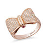 Thumbnail Image 0 of Special Edition Enchanted Disney Snow White 0.50 CT. T.W. Diamond and Ruby Bow Ring in 10K Rose Gold