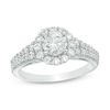 Thumbnail Image 0 of Celebration Ideal 1.38 CT. T.W. Diamond Frame Engagement Ring in 14K White Gold (I/I1)