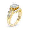 Thumbnail Image 2 of 0.69 CT. T.W. Diamond Frame Bypass Engagement Ring in 10K Gold