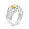 Thumbnail Image 2 of Men's 0.29 CT. T.W. Diamond Cross Signet Ring in 10K Two-Tone Gold