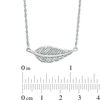 Thumbnail Image 3 of 0.04 CT. T.W. Diamond Feather "Be Free" Message Necklace in Sterling Silver - 17"