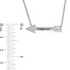Diamond Accent "FOREVER" Arrow Necklace in Sterling Silver - 17"