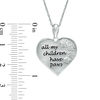 Diamond Accent Heart "Paws" Message Pendant in Sterling Silver