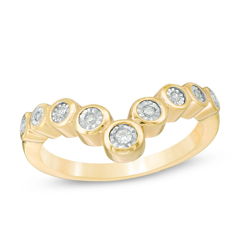 0.115 CT. T.W. Diamond Chevron Ring in 10K Gold|Peoples Jewellers