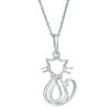 Thumbnail Image 1 of Cat Pendant in Sterling Silver