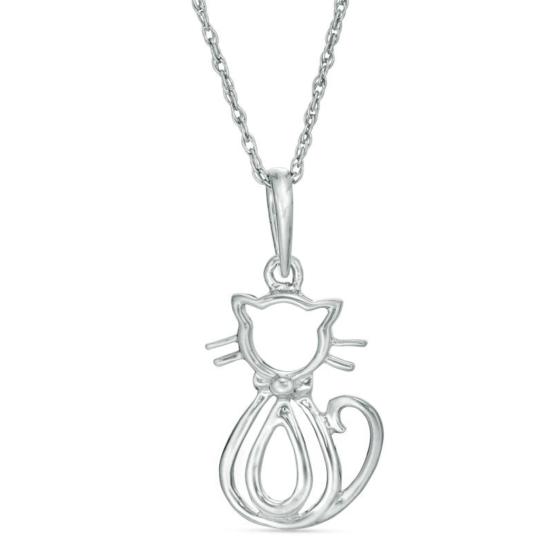 Cat Pendant in Sterling Silver|Peoples Jewellers