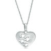 Thumbnail Image 0 of Dog Paw Print Heart Pendant in Sterling Silver