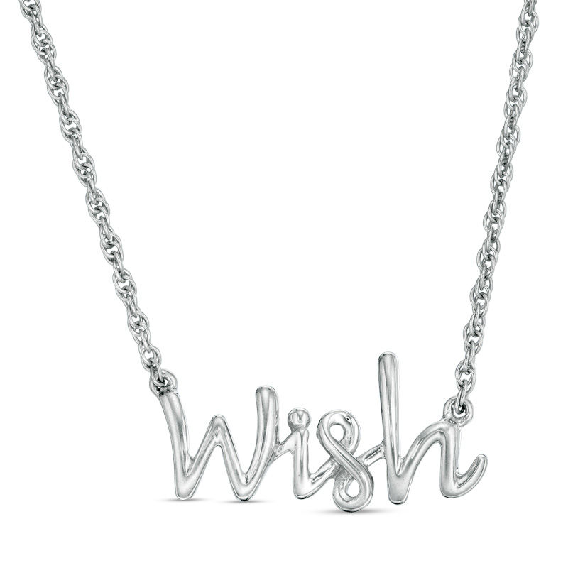 "wish" Necklace in Sterling Silver - 17"