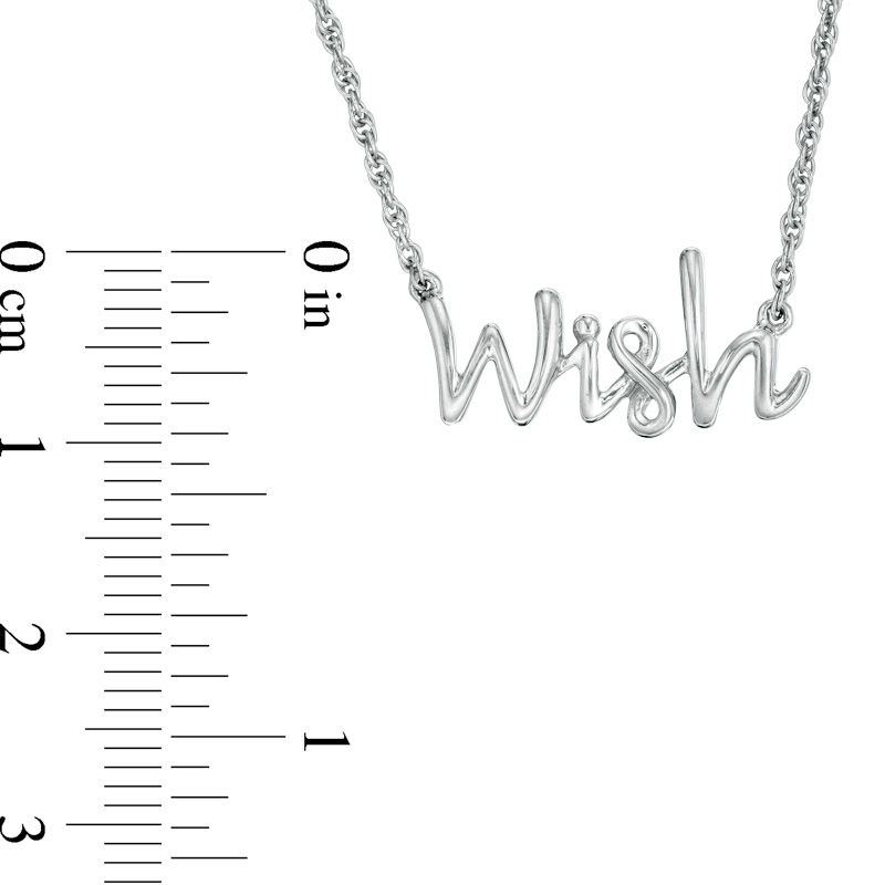 "wish" Necklace in Sterling Silver - 17"