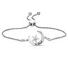 Thumbnail Image 1 of Diamond Accent Crescent Moon and Star Bolo Bracelet in Sterling Silver (1 Line) - 9.5"