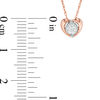 0.10 CT. Diamond Solitaire Heart Pendant in 10K Rose Gold