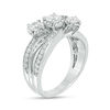 Thumbnail Image 1 of 1.00 CT. T.W. Diamond Past Present Future® Slant Bypass Engagement Ring in 10K White Gold
