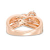 Thumbnail Image 2 of 1.00 CT. T.W. Diamond Past Present Future® Slant Bypass Engagement Ring in 10K Rose Gold