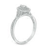 Thumbnail Image 2 of 0.30 CT. T.W. Marquise Diamond Double Frame Petal-Sides Vintage-Style Engagement Ring in 10K White Gold