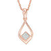 Thumbnail Image 0 of Diamond Accent Teardrop Pendant in 10K Rose Gold