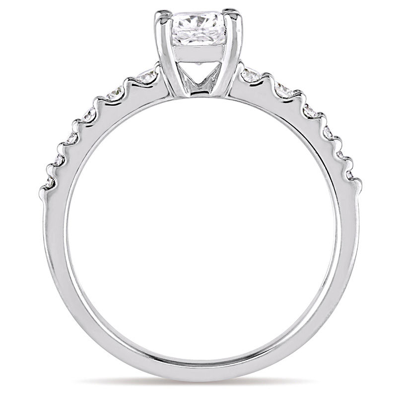 Main Image 3 of 1.01 CT. T.W. Cushion-Cut Diamond Engagement Ring in 14K White Gold