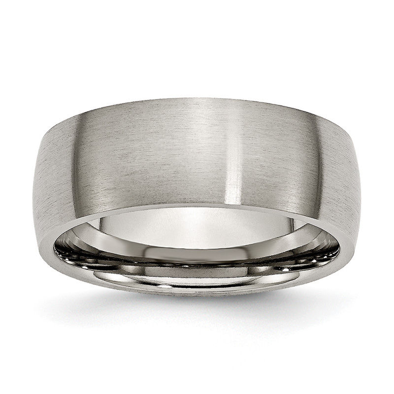 Men's 8.0mm Brushed Wedding Band in Titanium|Peoples Jewellers