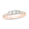 Thumbnail Image 0 of 0.45 CT. T.W. Diamond Past Present Future® Engagement Ring in 14K Rose Gold