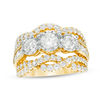 Thumbnail Image 1 of 2.95 CT. T.W. Diamond Past Present Future® Twist Engagement Ring in 14K Gold