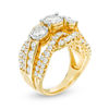Thumbnail Image 2 of 2.95 CT. T.W. Diamond Past Present Future® Twist Engagement Ring in 14K Gold