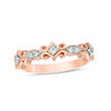 Thumbnail Image 0 of 0.085 CT. T.W. Diamond Scroll Stackable Band in 10K Rose Gold