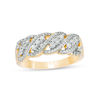 Thumbnail Image 0 of 0.29 CT. T.W. Diamond Wave Band in 10K Gold