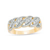 Thumbnail Image 1 of 0.29 CT. T.W. Diamond Wave Band in 10K Gold