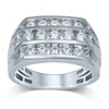 Thumbnail Image 0 of Men's 2.00 CT. T.W. Diamond Triple Row Ring in 10K White Gold