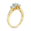 Thumbnail Image 2 of 0.45 CT. T.W. Princess-Cut Diamond Past Present Future® Engagement Ring in 10K Gold