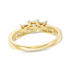 Thumbnail Image 3 of 0.45 CT. T.W. Princess-Cut Diamond Past Present Future® Engagement Ring in 10K Gold