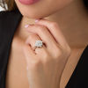 Thumbnail Image 2 of 0.80 CT. T.W. Composite Diamond Starburst Engagement Ring in 10K White Gold