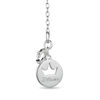 Thumbnail Image 1 of Enchanted Disney Belle Diamond Accent Rose in Glass Dome Pendant in Sterling Silver and 10K Rose Gold - 24"
