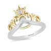 Thumbnail Image 0 of Enchanted Disney Rapunzel 0.085 CT. T.W. Diamond Sun Tiara Ring in Sterling Silver and 10K Gold