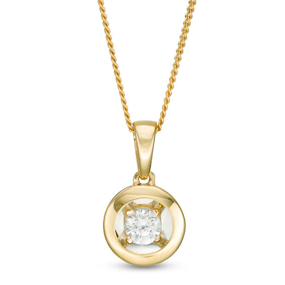 Magnificence™ 0.08 CT. Diamond Solitaire Frame Pendant in 10K Gold
