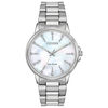 Thumbnail Image 0 of Ladies' Citizen Eco-Drive® Chandler Crystal Accent Watch with Mother-of-Pearl Dial (Model: FE7030-57D)