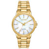 Thumbnail Image 0 of Ladies' Citizen Eco-Drive® Chandler Crystal Accent Gold-Tone Watch with Mother-of-Pearl Dial (Model: FE7032-51D)