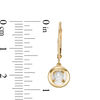 Thumbnail Image 2 of Magnificence™ 0.15 CT. T.W. Diamond Solitaire Frame Drop Earrings in 10K Gold