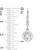 Thumbnail Image 2 of Magnificence™ 0.15 CT. T.W. Diamond Solitaire Tilted Cushion Frame Drop Earrings in 10K White Gold