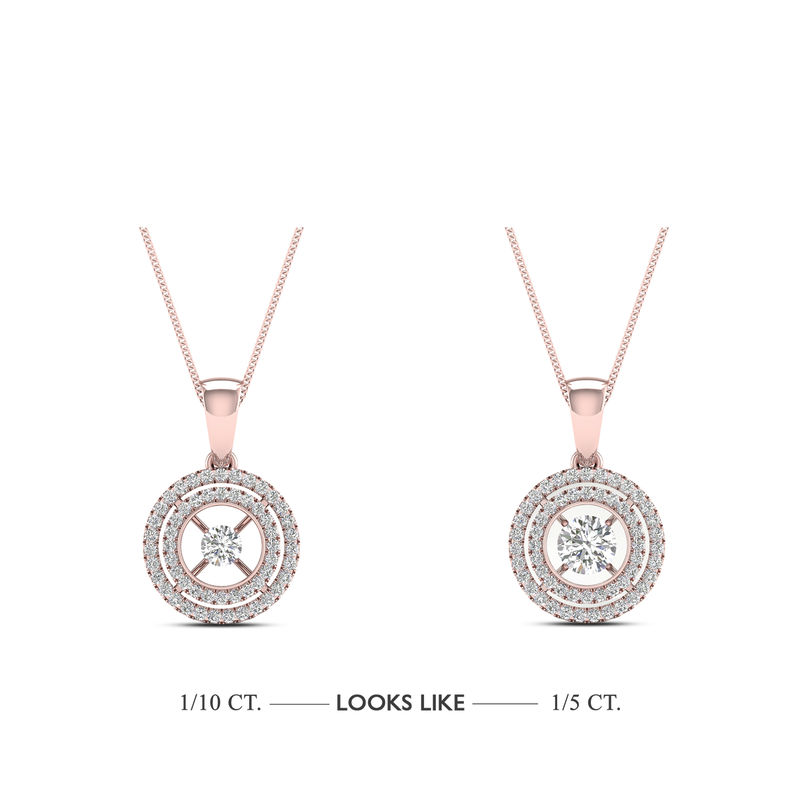 Magnificence™ 0.15 CT. T.W. Diamond Solitaire Oval Frame Drop Earrings in 10K White Gold