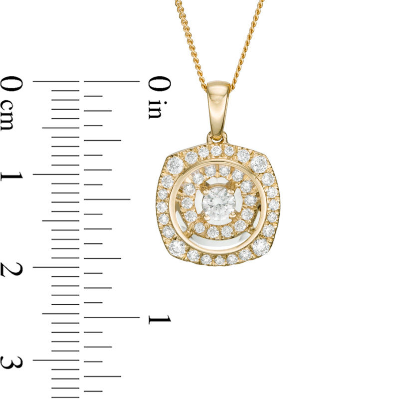 Magnificence™ 0.50 CT. T.W. Diamond Double Cushion Frame Pendant in 10K Gold