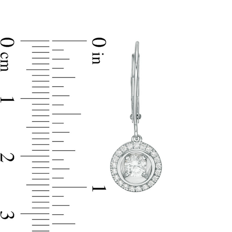 Main Image 2 of Magnificence™ 0.33 CT. T.W. Diamond Frame Drop Earrings in 10K White Gold