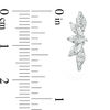 Thumbnail Image 3 of 0.04 CT. T.W. Diamond Leaf Fan Crawler Earrings in Sterling Silver